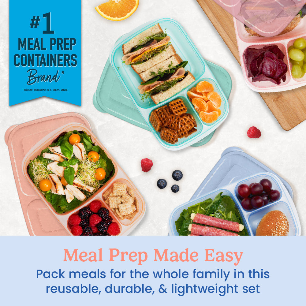 Bentgo Easyboxes 3-Compartment Food Containers 8-Piece Set