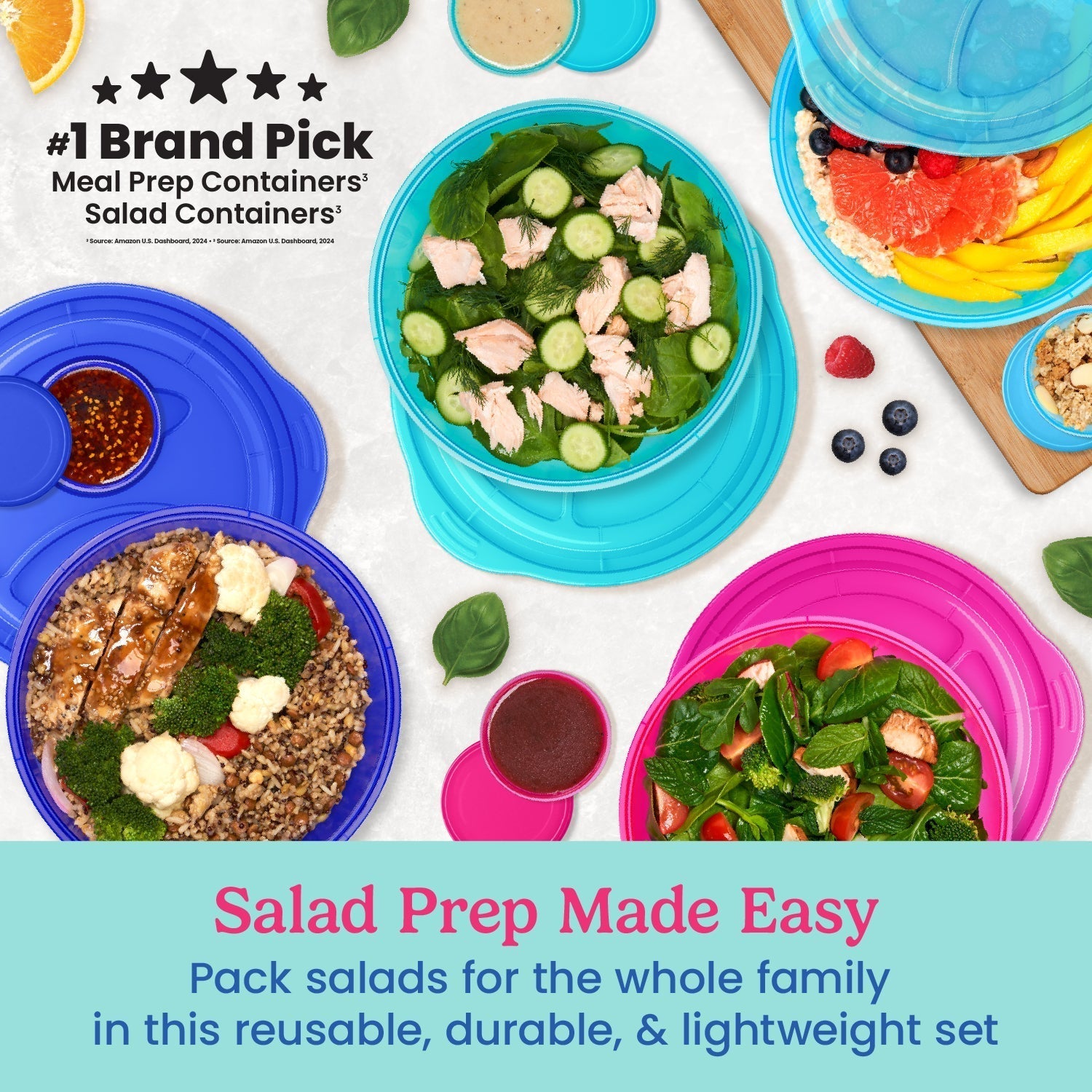 Bentgo Easyboxes Salad-to-Go Containers 8-Piece Set