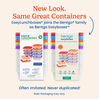 Bentgo Easyboxes 4-Compartment Snack Containers 20-Piece Set