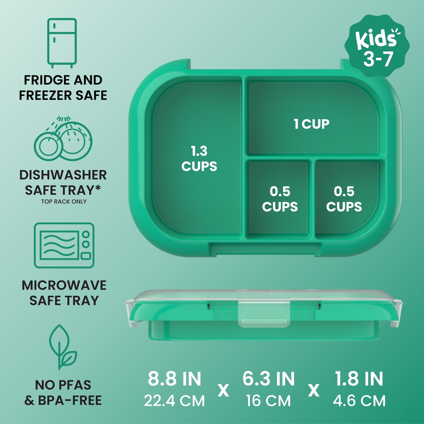 Bentgo Chill Kids Tray with Transparent Cover