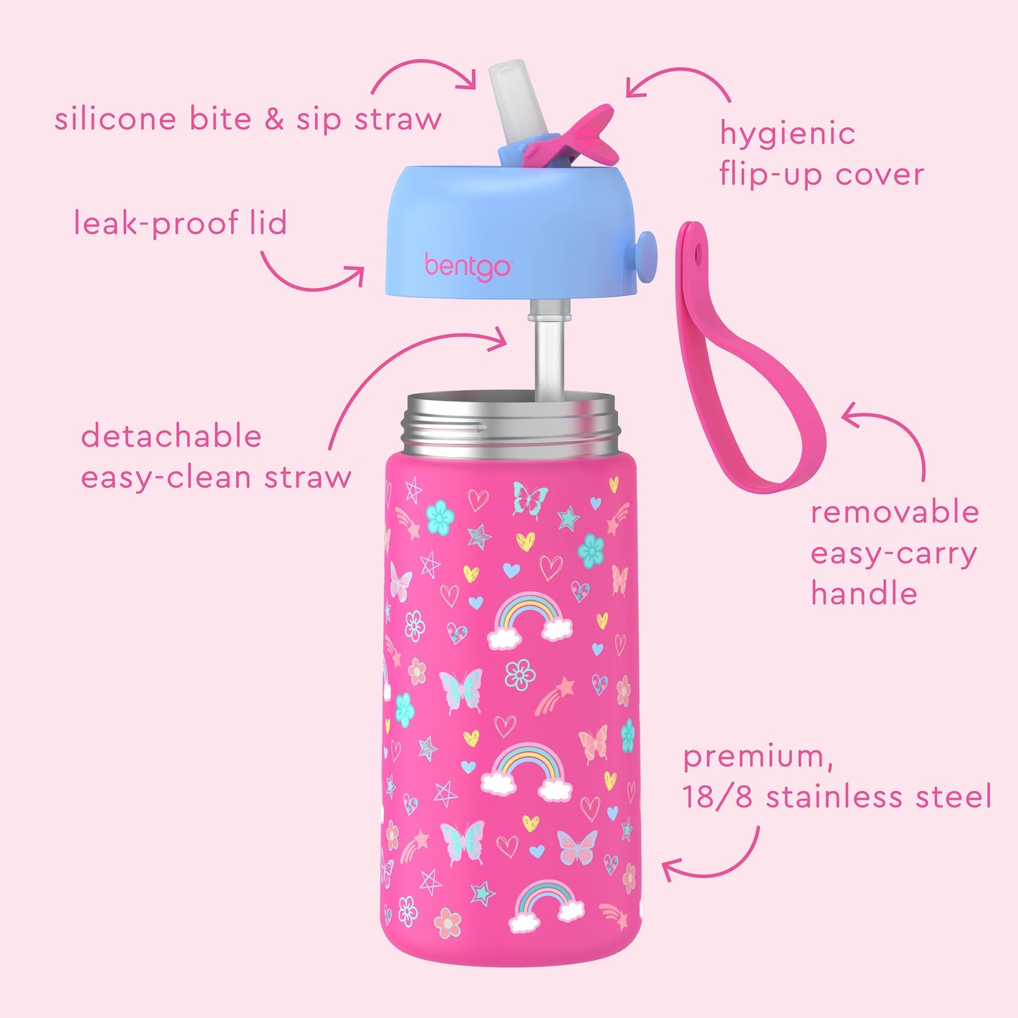 Bentgo Kids Stainless Steel Insulated Water Bottle